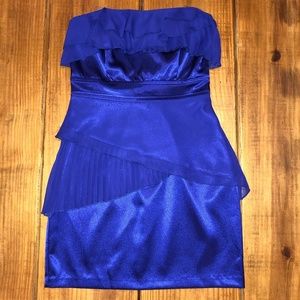 Purple Strapless Dress
